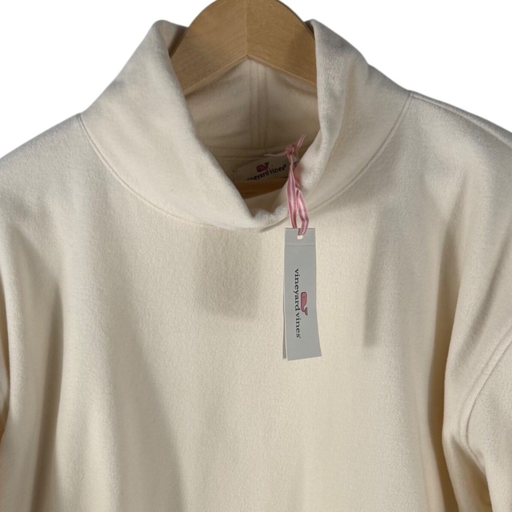 Vineyard Vines Cozy Polar Fleece Funnel Neck Sweatshirt Womens XL Pina Colada
